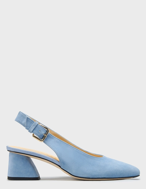 женские голубые замшевые Босоножки Brunate 50522_blue - фото-5