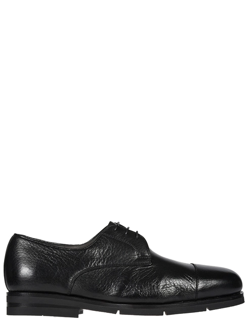 мужские черные кожаные Дерби Santoni SMCAG16963SI5APDNN01-black - фото-5