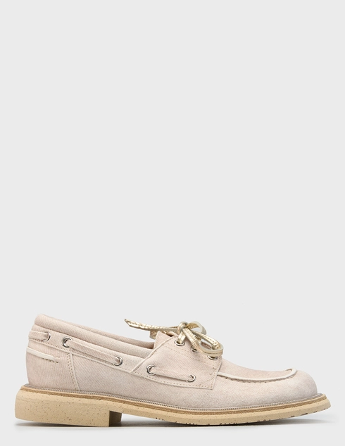 женские бежевые текстильные Туфли Laura Bellariva 2050BIEGE_milk - фото-5