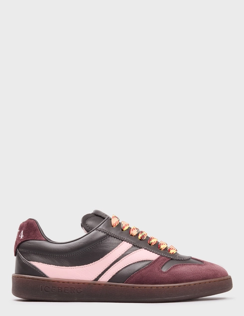 женские многоцветные кожаные Кеды Iceberg 2400-bordo-multi - фото-5