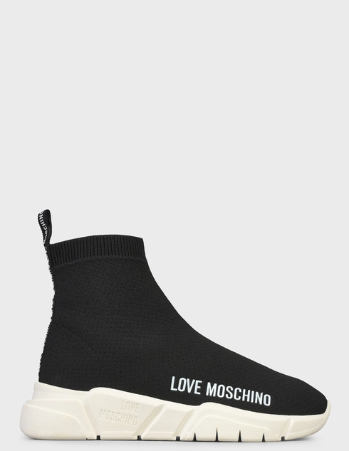 женские черные Кроссовки Love Moschino 15343-black - фото-6