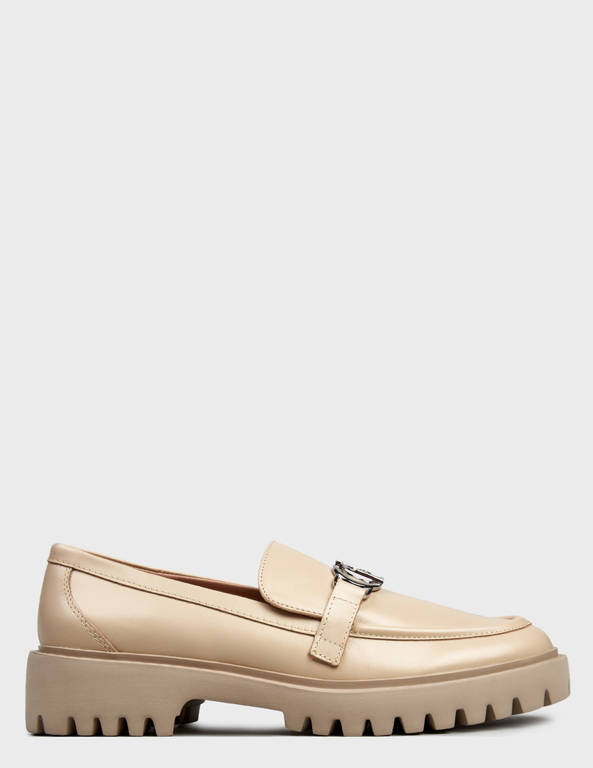 женские бежевые кожаные Лоферы Liu Jo SA-4001_beige - фото-5