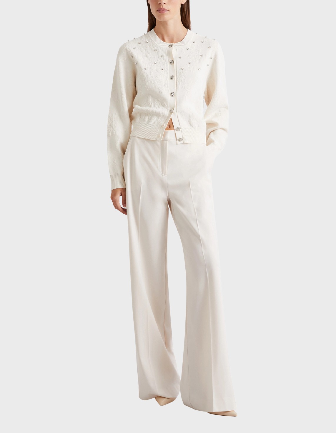 

Брюки, Белый;молочный