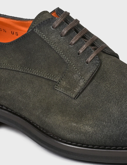 мужские зеленые замшевые Дерби Santoni SMCCO17334JQ2EPMSV51-green - фото-5