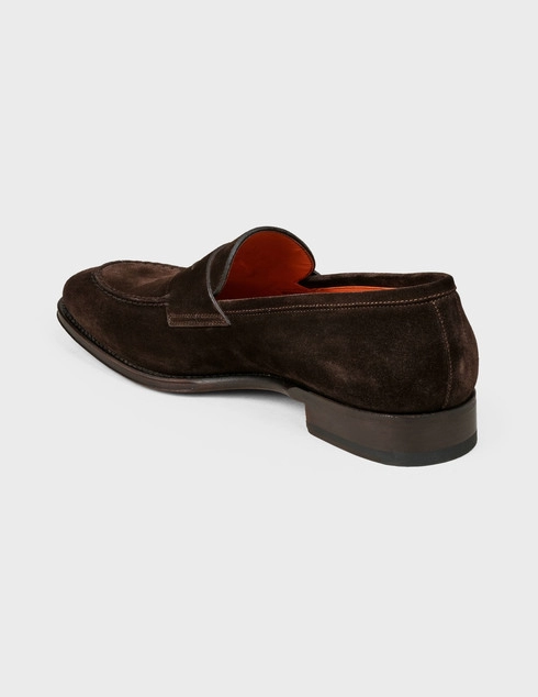 мужские коричневые Лоферы Santoni Sant-MCDU06949XB2IROVT50-brown - фото-2