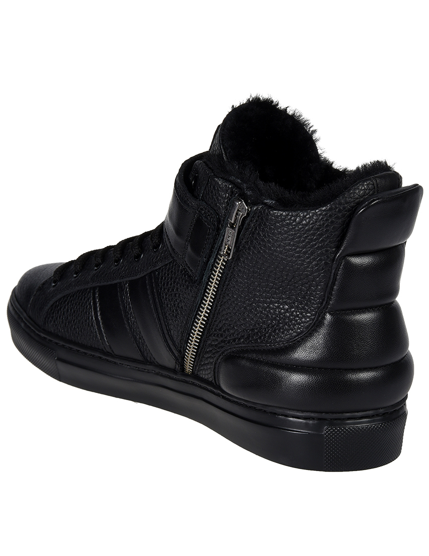 мужские черные Кеды Roberto Cavalli AGR-8302-black - фото-2