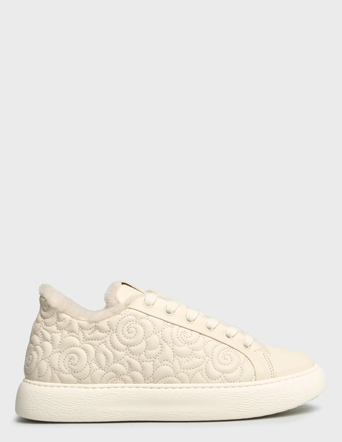 женские белые кожаные Кеды Stokton 214-K-panna-white - фото-5