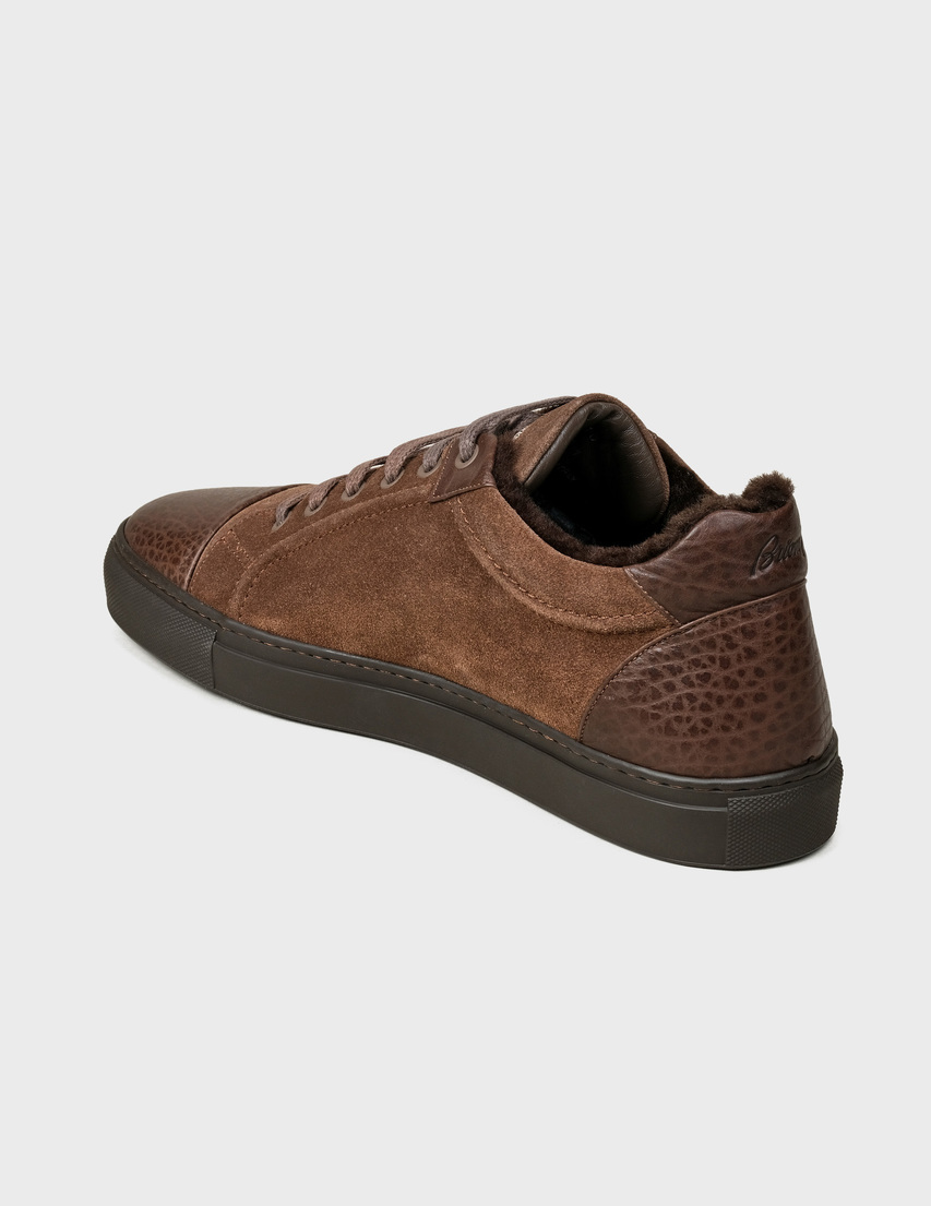 мужские коричневые Кеды Brioni Br-AW19-20-QHGR0LO87282820-brown - фото-2