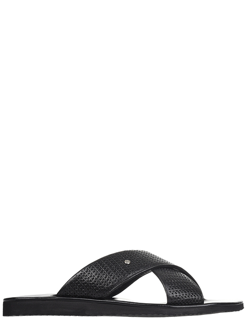 мужские черные кожаные Шлепанцы Aldo Brue 59_black - фото-5
