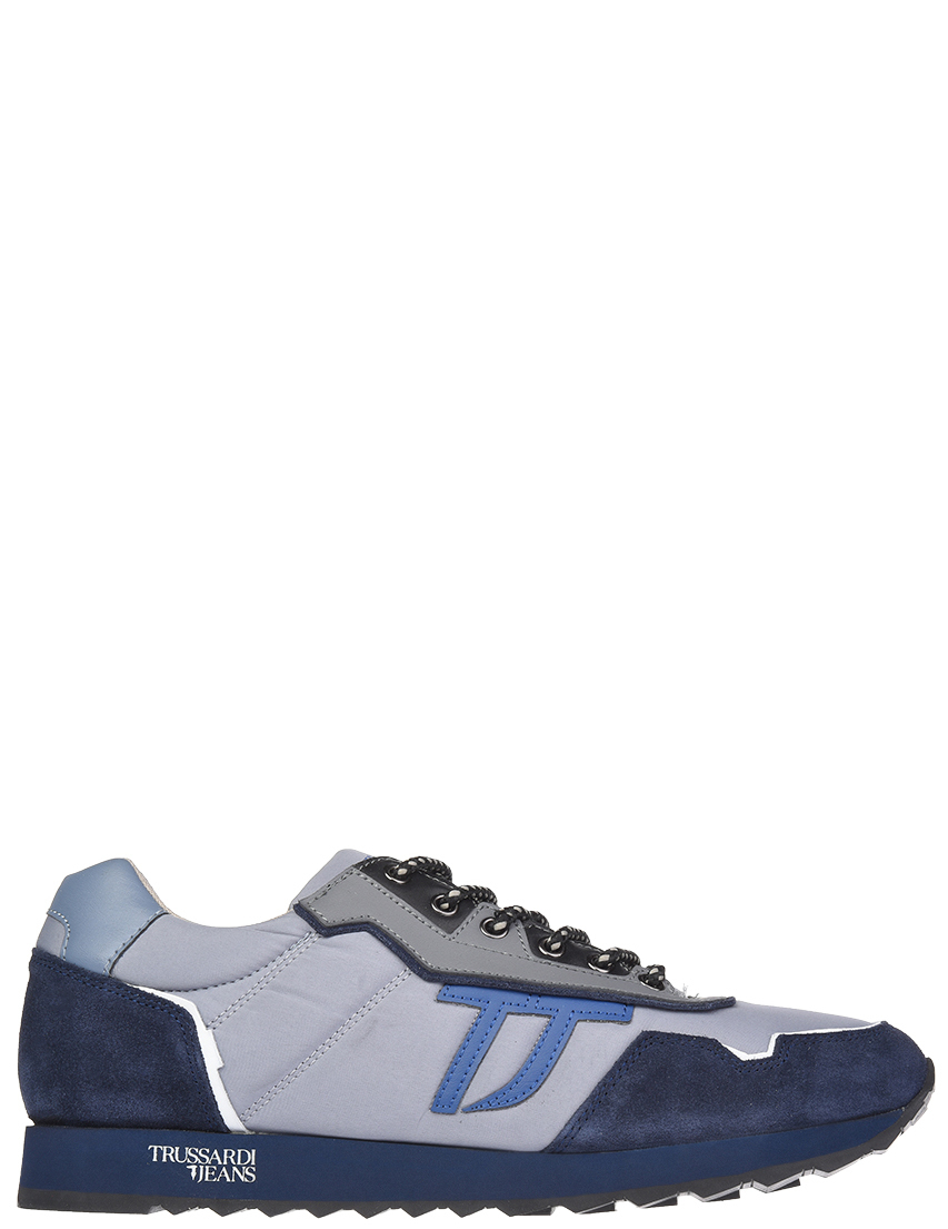 мужские серые текстильные Кроссовки Trussardi 00103-U603_gray - фото-5