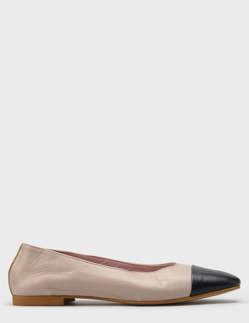 женские бежевые кожаные Балетки Nila & Nila W2616_beige - фото-5