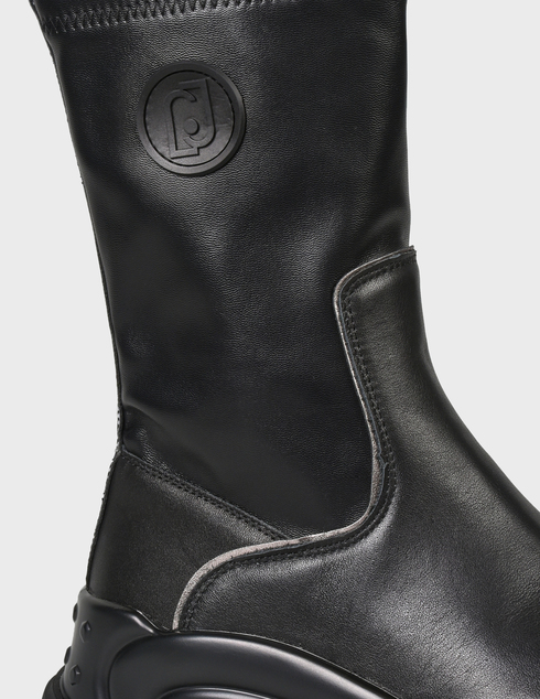 женские черные кожаные Ботинки Liu Jo BF1113PX182-black - фото-5