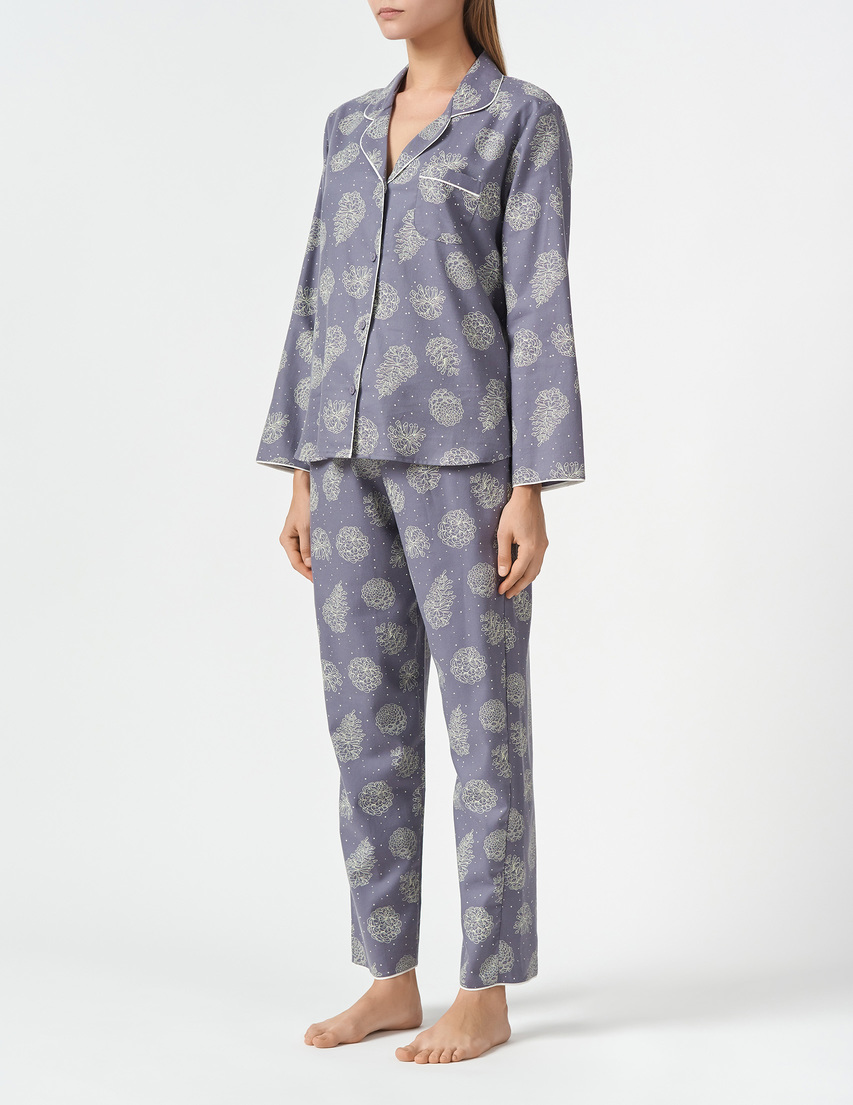 Cyberjammies 3861-3862-Pine-Cone-Print-gray фото-2