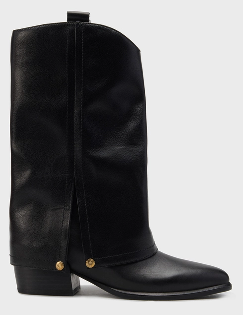 женские черные кожаные Полусапоги Tosca Blu SF2533S331-C99_black - фото-5