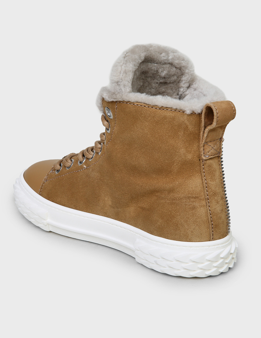 женские бежевые Кеды Giuseppe Zanotti 00063-87120-beige - фото-2
