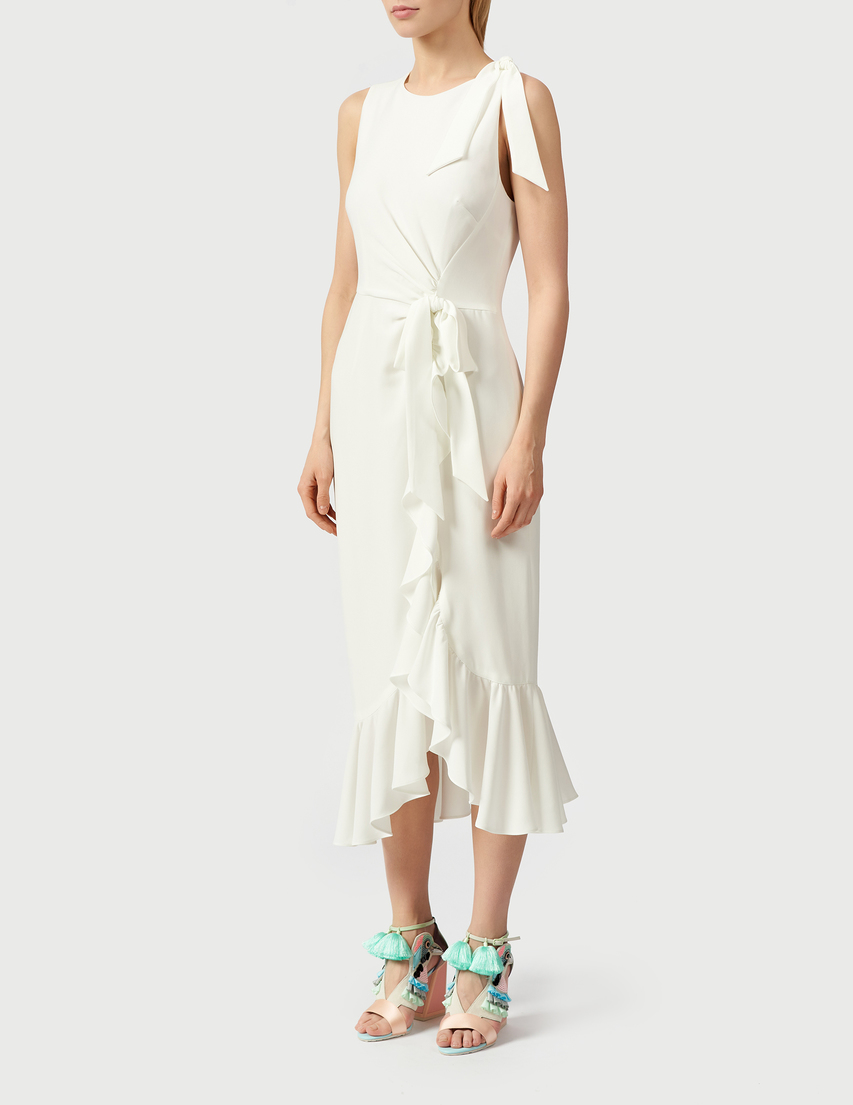 Cinq a Sept CINQ-SS19ZD559B1319Z-IVORY-IVO-midi-white фото-2