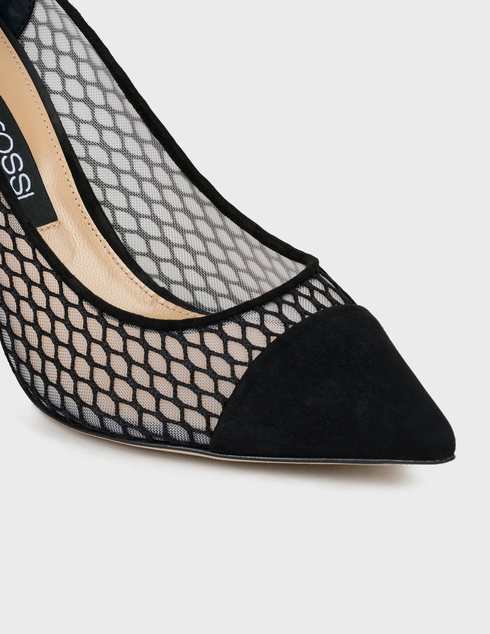 женские черные замшевые Туфли Sergio Rossi SA89580-MFI302-1000-110-black - фото-5