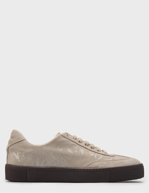 женские бежевые замшевые Кеды Panicale Cashmere D38Sneakers238DSNB-0235_beige - фото-5