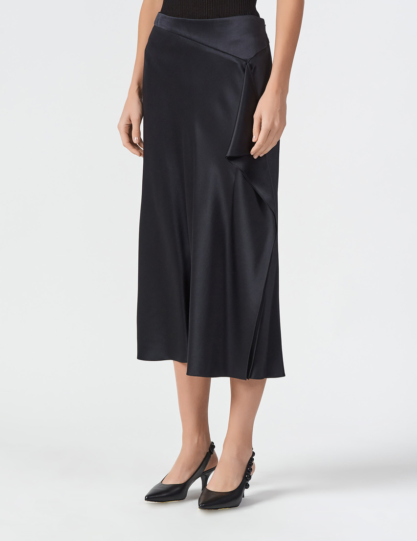 Cushnie Cush-318404-41-BLACK-DOUBLE-CHARMEUSE-black фото-2