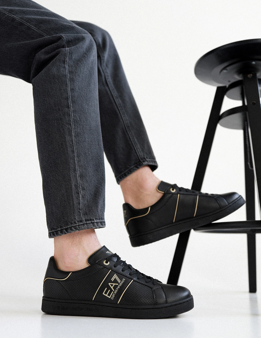 【Nori77】 Кеды Ea7 Emporio Armani ms090_black_188789 (Черный) в
