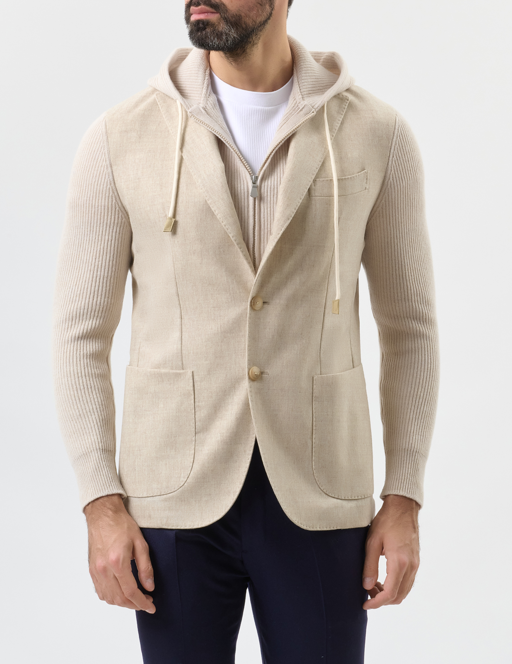 

Пиджак, Бежевый;молочный