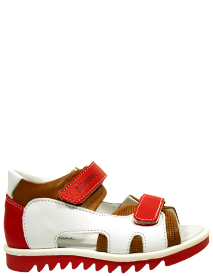 

Сандалии, Белый;красный