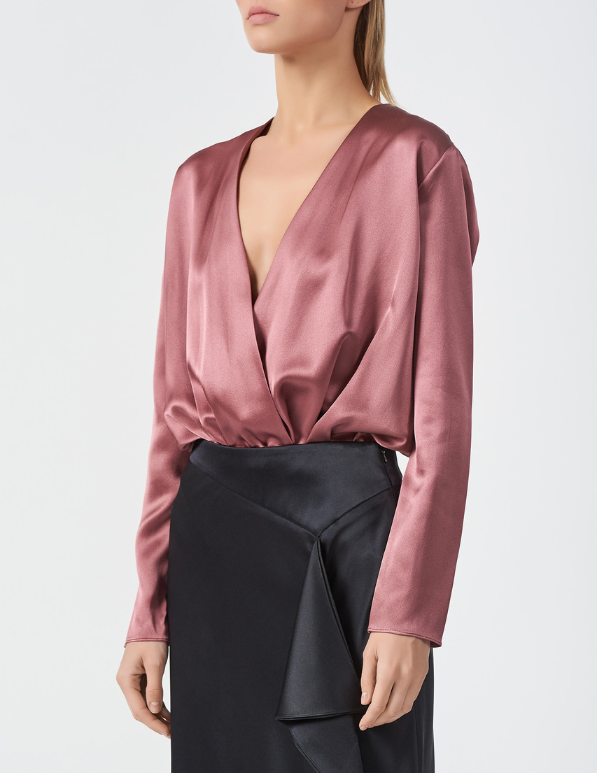 Cushnie Cush-318204-41-MAUVE-DOUBLE-CHARMEUSE-bordo фото-2
