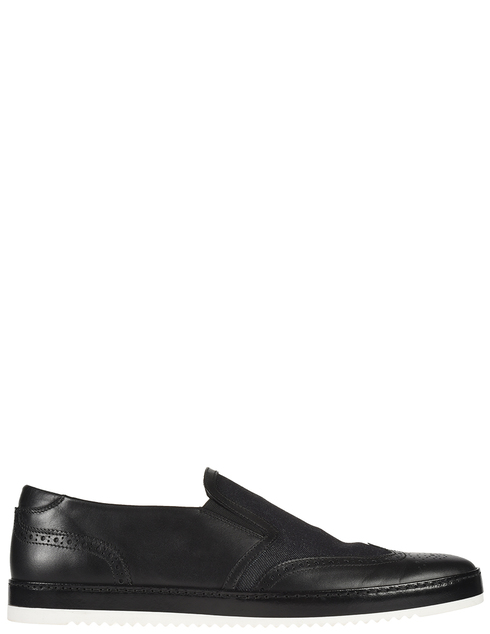 мужские черные кожаные Слипоны Giampiero Nicola 40118_black - фото-5