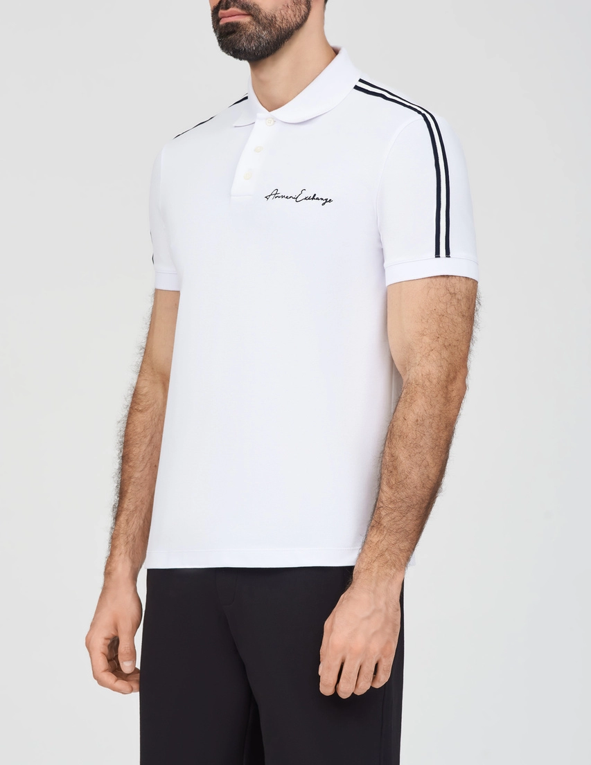 Поло Armani Exchange 8NZFSG-ZJ81Z-1100_white_190756 (Белый) в