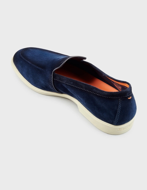 мужские синие Туфли Santoni 18829_blue - фото-2