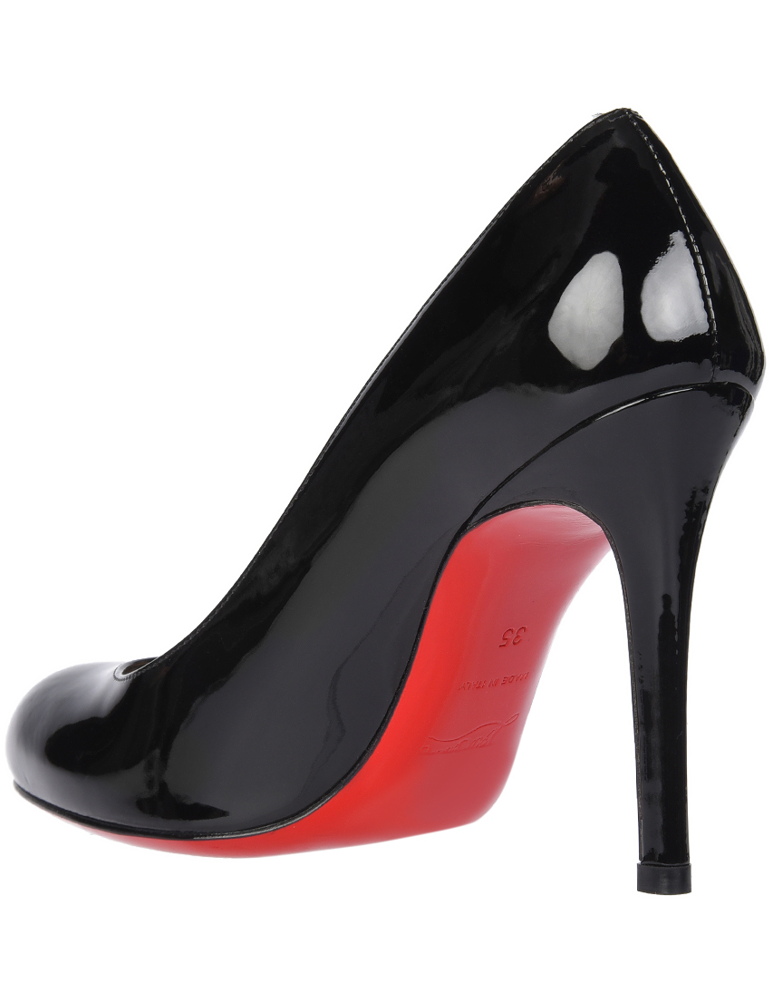 женские черные Туфли Christian Louboutin CL100CALF_black - фото-2