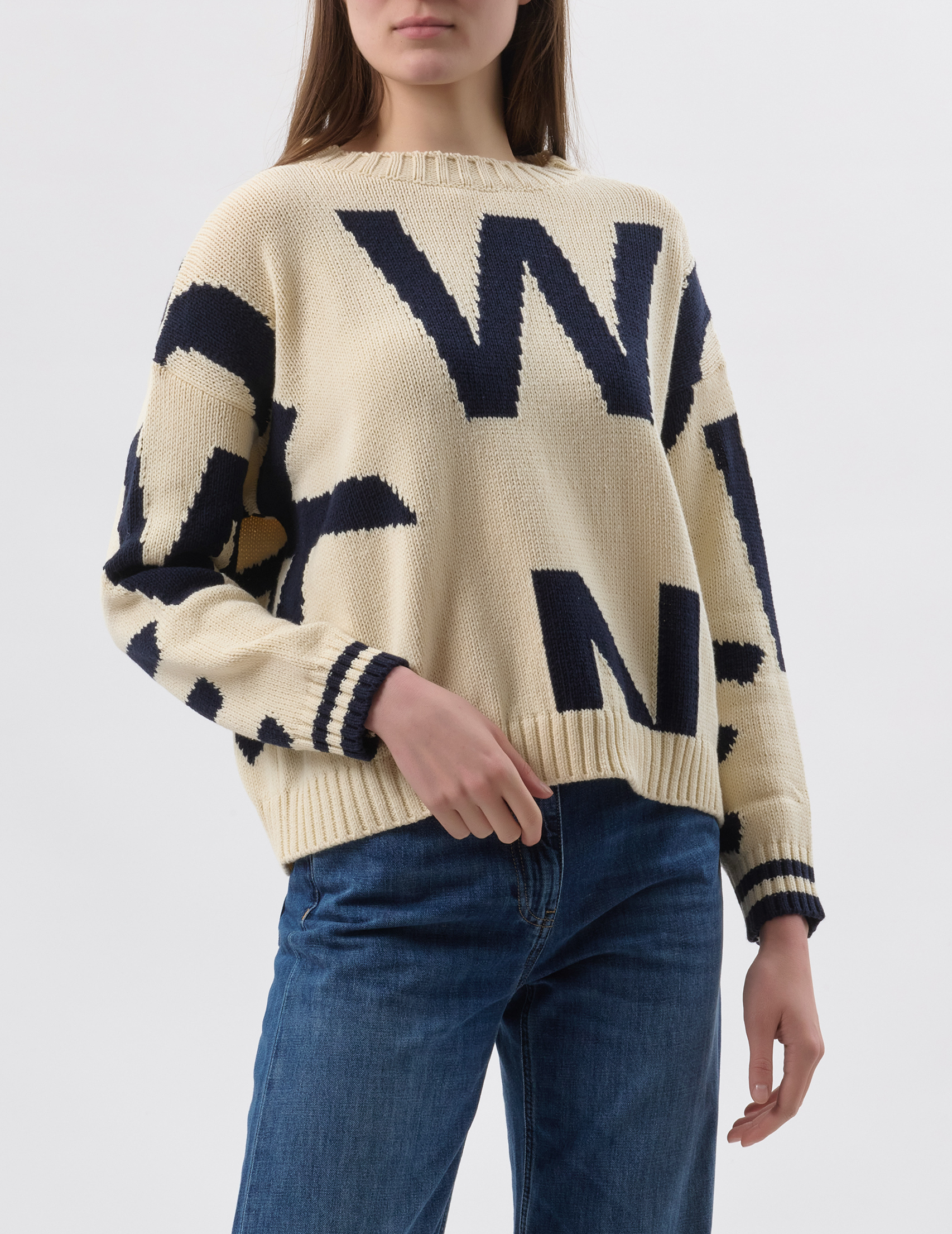 

Свитер, Бежевый;молочный