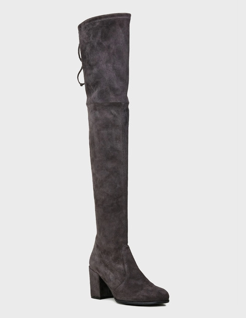 серые Ботфорты Stuart Weitzman SW-YL50257-TIELAND-gray