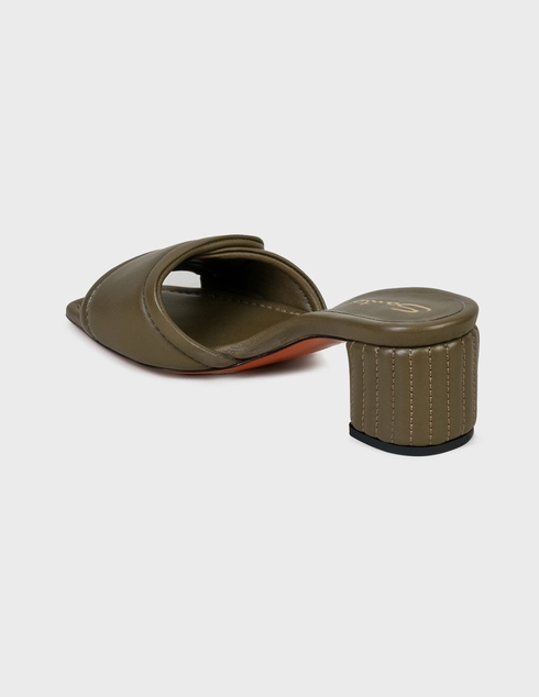 женские зеленые Шлепанцы Santoni SWHIQ59245HA2TPFHV50-green - фото-2