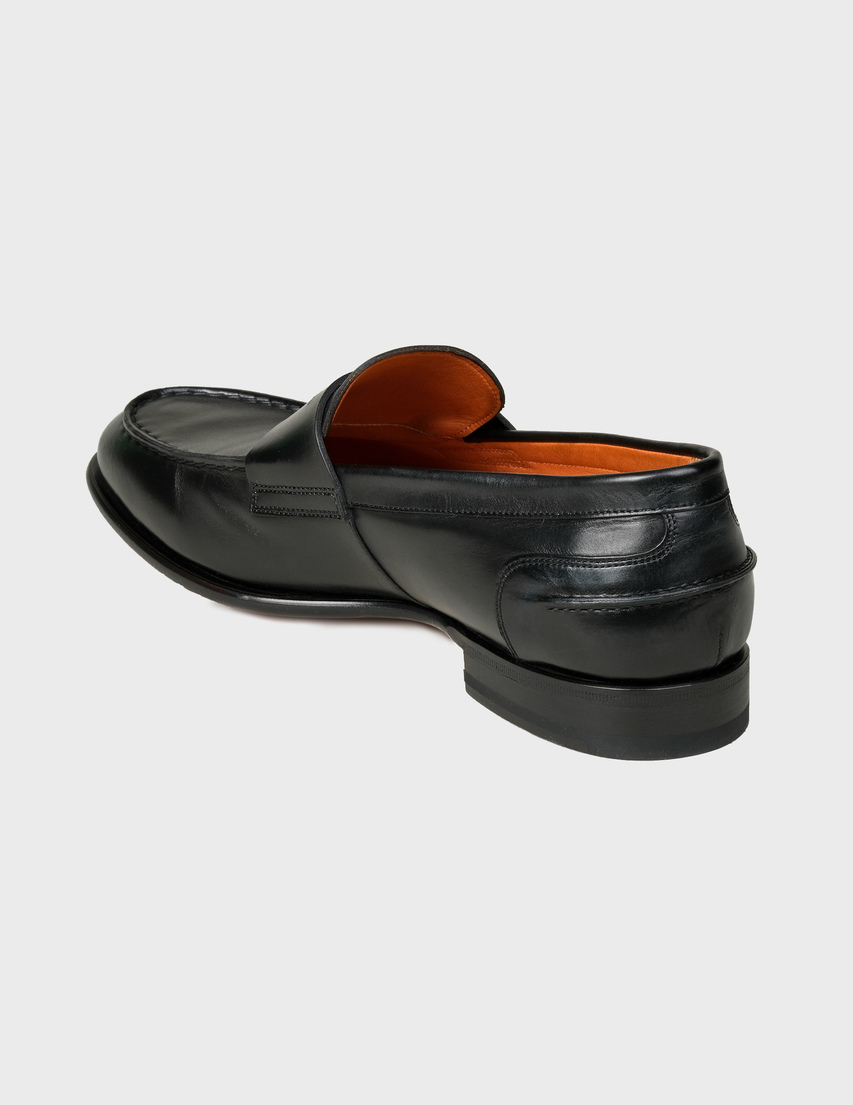 мужские черные Лоферы Santoni MCCO16102BC8EPRSN01-black - фото-2