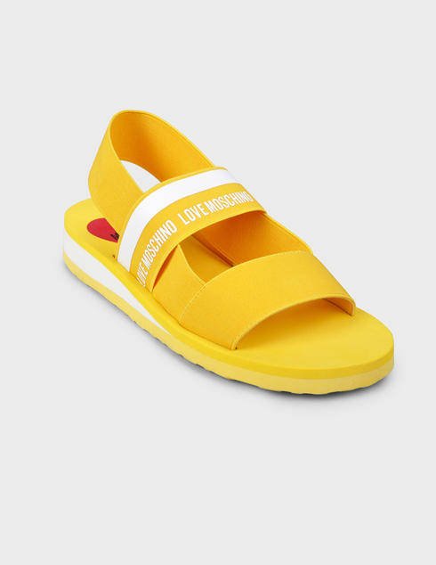 желтые Сандалии Love Moschino AGR-16013-R-STR-logo-yellow