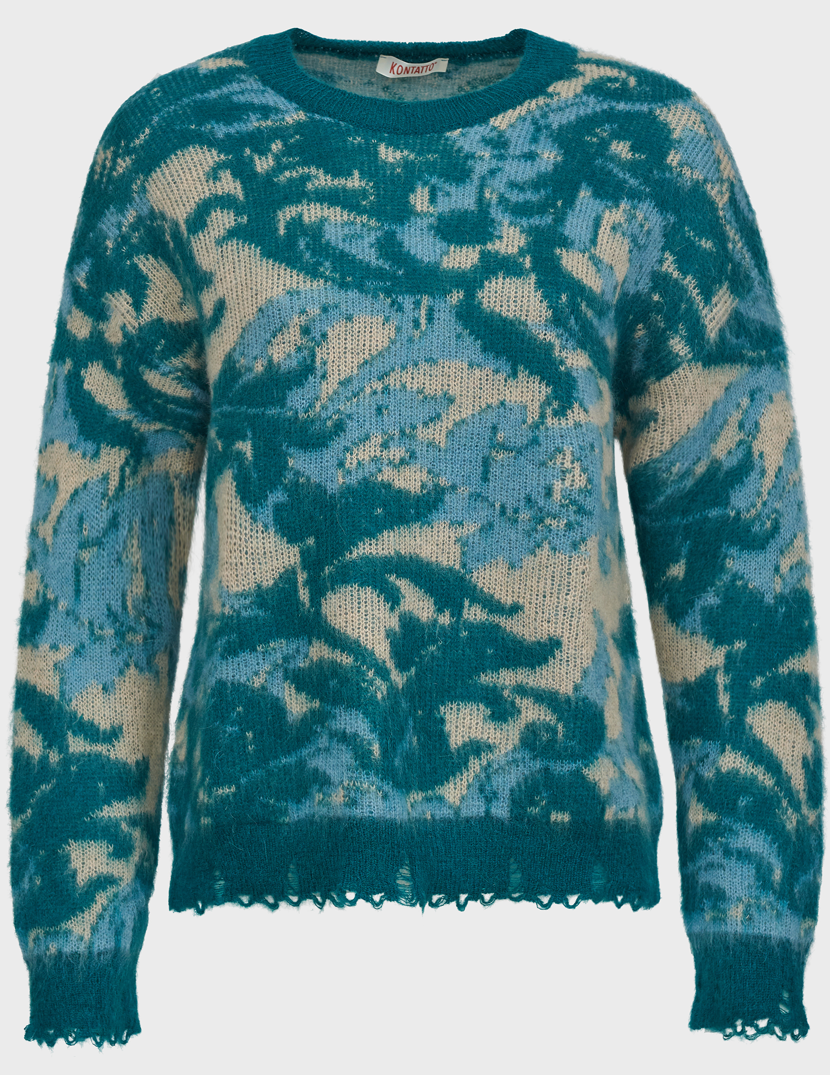 

Свитер, Зеленый;принт