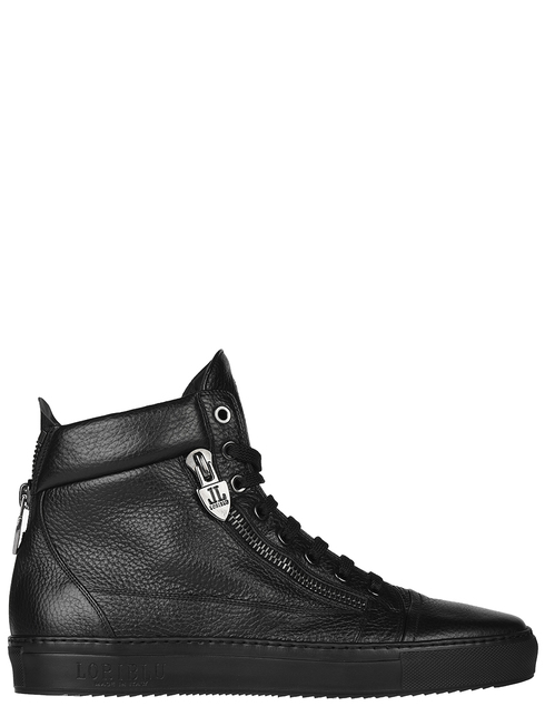 мужские черные кожаные Кеды Loriblu 44LB_black - фото-5