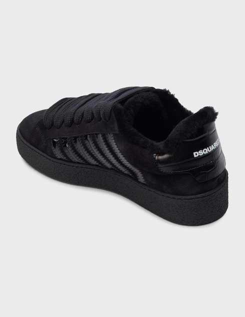 мужские черные Кеды Dsquared2 M0459_black - фото-2