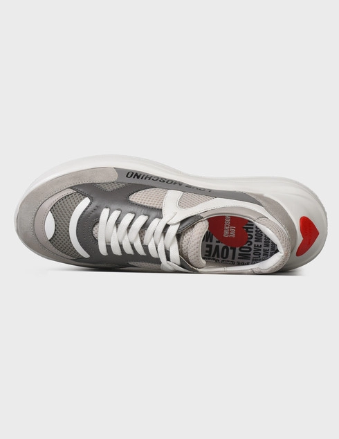 женские серые  Кроссовки Love Moschino 15306_gray - фото-5