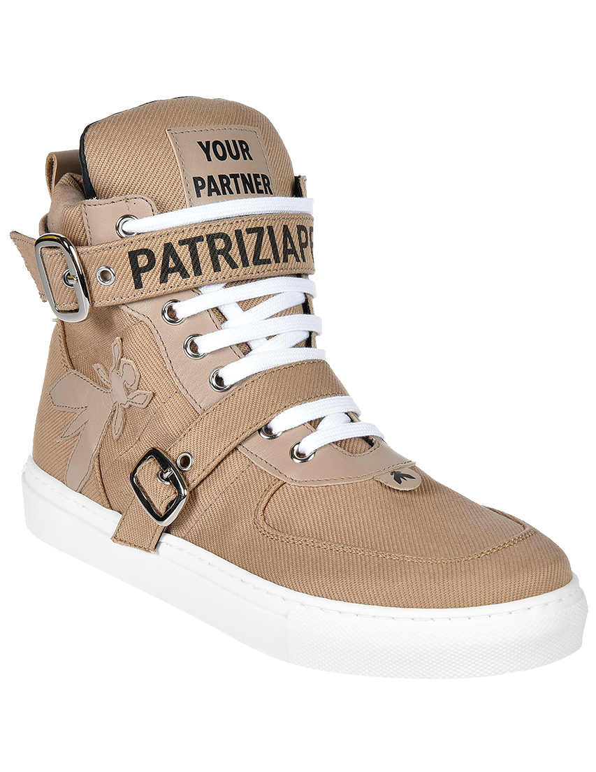 женские бежевые Кеды Patrizia Pepe 2V9078/A492-B524 - фото-2