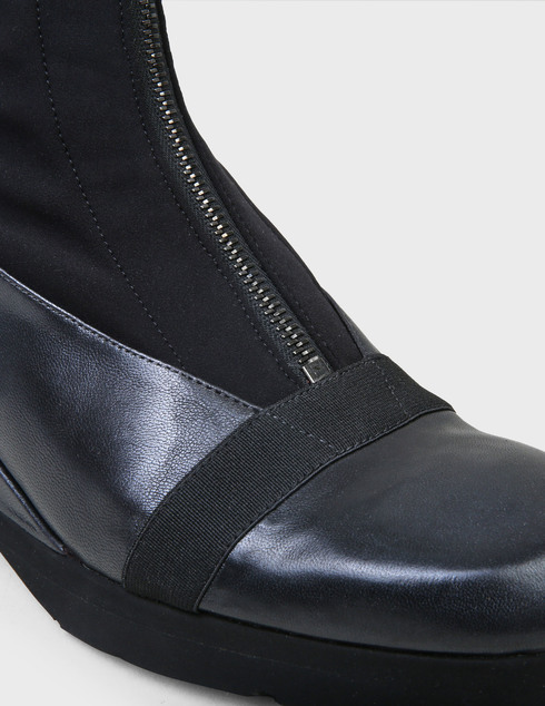 женские черные кожаные Ботинки Thierry Rabotin 3549-black - фото-5