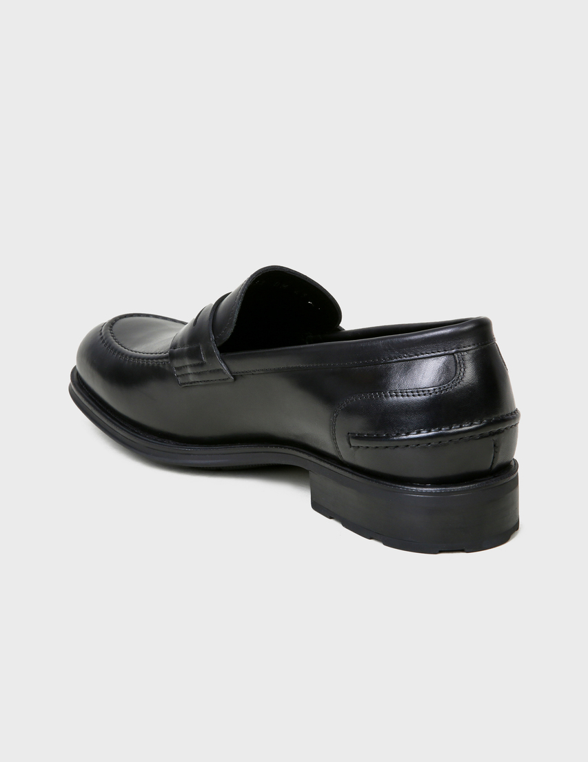 мужские черные Лоферы Roberto Serpentini 53832-black - фото-2