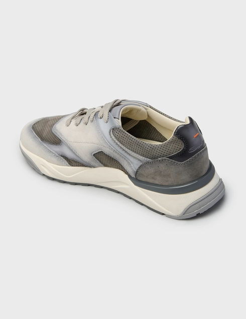 мужские серые Кроссовки Santoni 22112_gray - фото-2