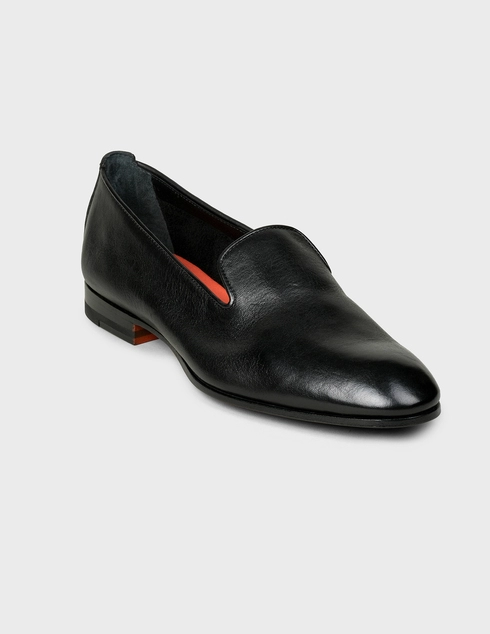 черные Лоферы Santoni WUSM57620BI3SLGAN01-black