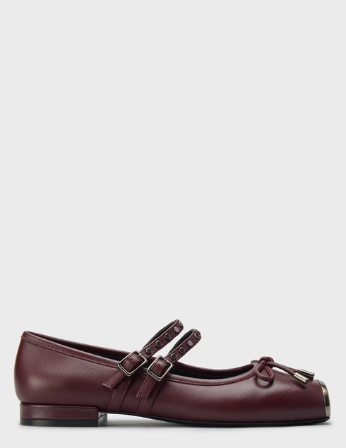женские бордовые кожаные Балетки Bruno Premi BM1402X_bordo - фото-5