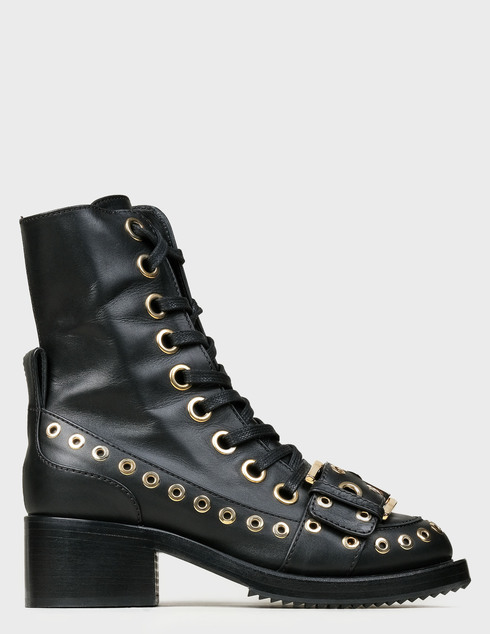 женские черные кожаные Ботинки N°21 21-N218I8158-00910999-black - фото-5