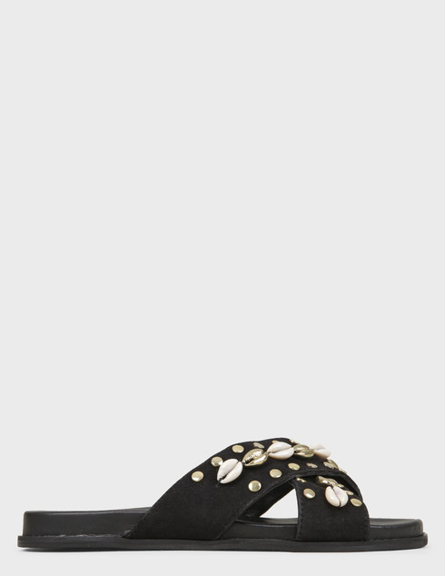 женские черные Шлепанцы Nila & Nila 8960-black - фото-6