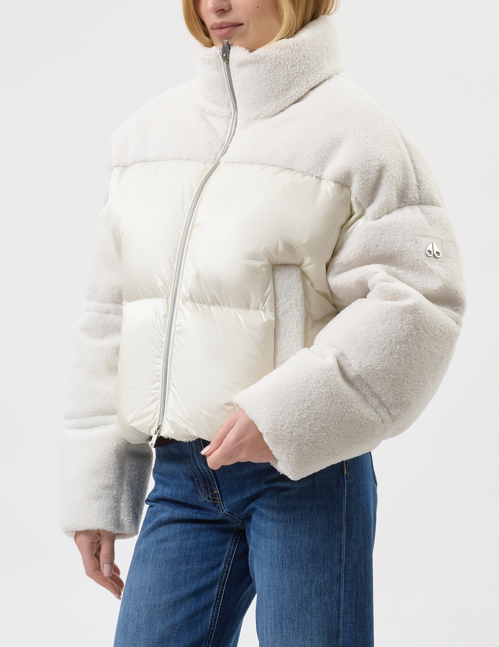 

Пуховик, Молочный;белый