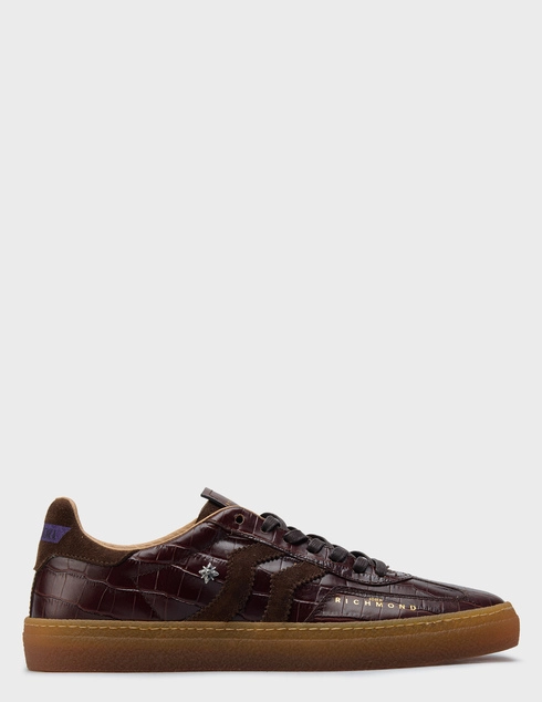 мужские коричневые кожаные Кеды John Richmond 29958-cocco-brown - фото-5